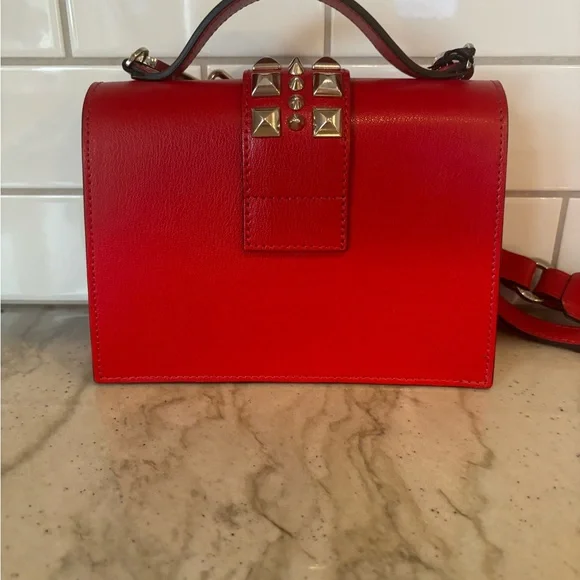 Valentino Red Crossbody Bag with silver Hardware